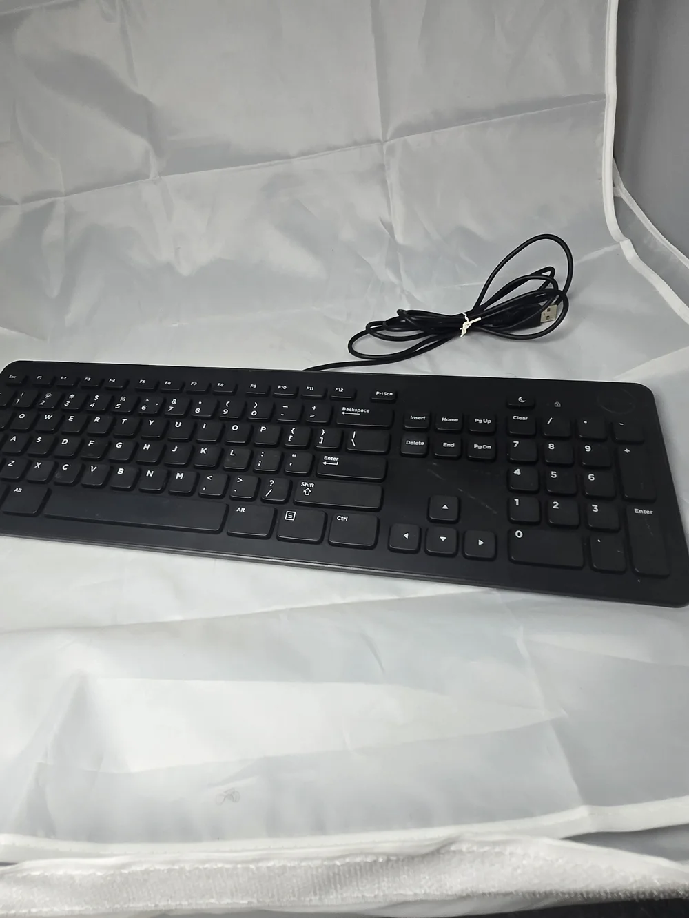 Dell Full-Size Black Wired USB Keyboard with Numeric Keypad